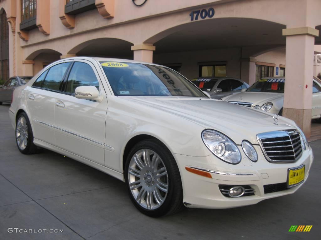 2008 E 350 Sedan - Arctic White / Cashmere photo #1