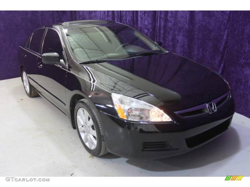 2006 Accord EX-L V6 Sedan - Nighthawk Black Pearl / Ivory photo #47