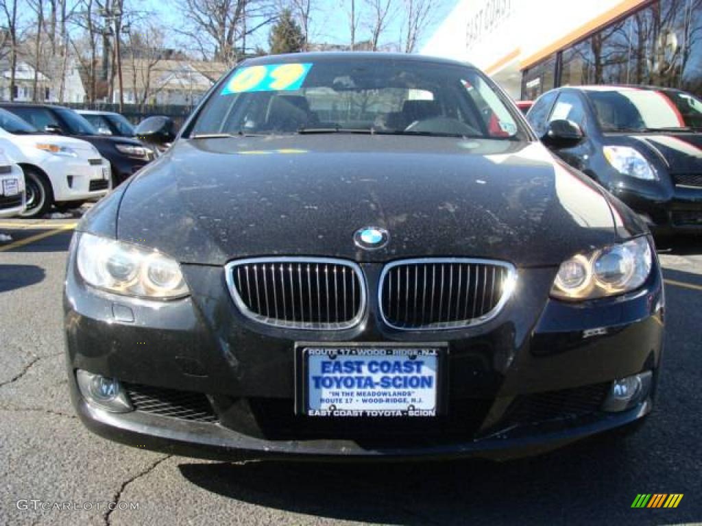 2009 3 Series 328xi Coupe - Jet Black / Black photo #2