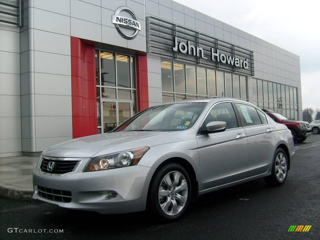 2008 Accord EX-L V6 Sedan - Alabaster Silver Metallic / Black photo #1