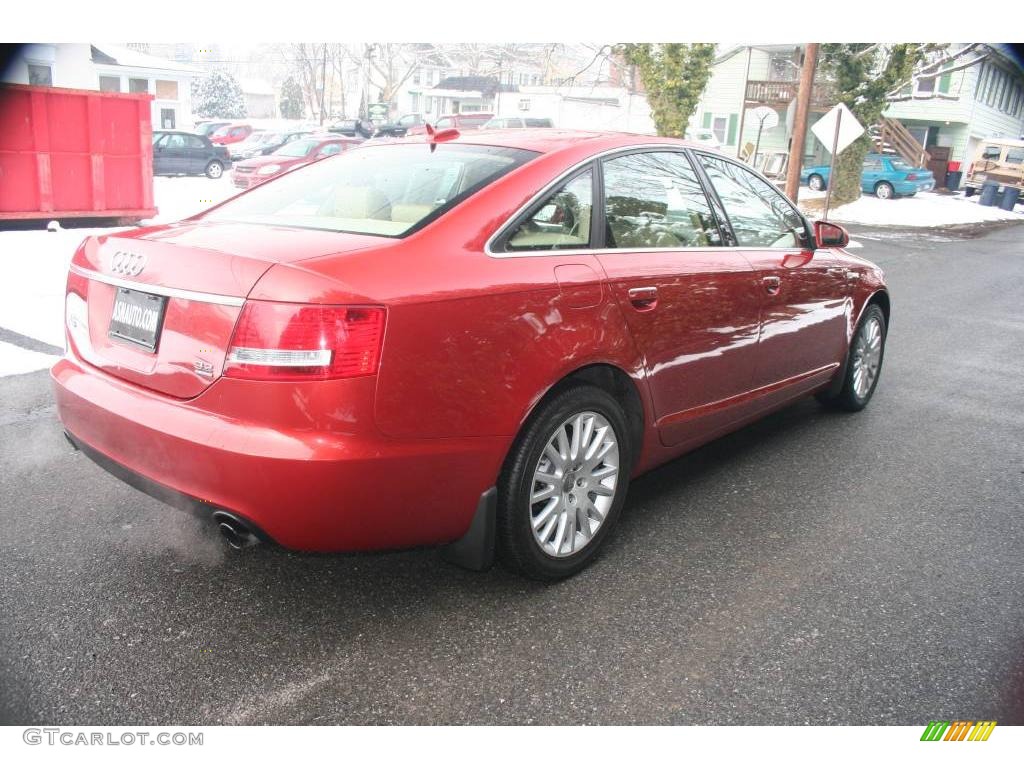 2006 A6 3.2 quattro Sedan - Canyon Red Pearl / Beige photo #6