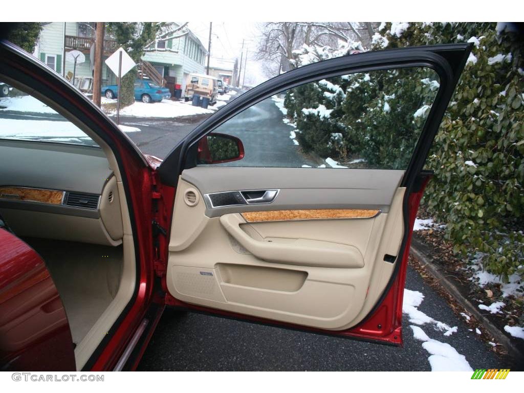 2006 A6 3.2 quattro Sedan - Canyon Red Pearl / Beige photo #14