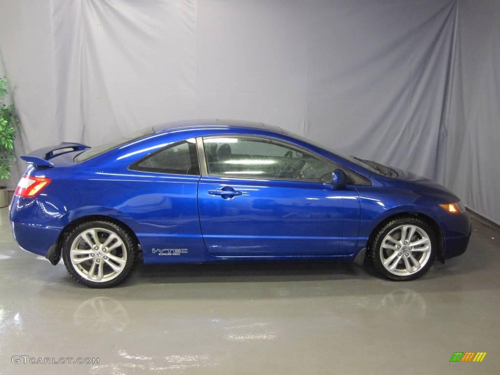 2006 Civic Si Coupe - Fiji Blue Pearl / Black photo #4