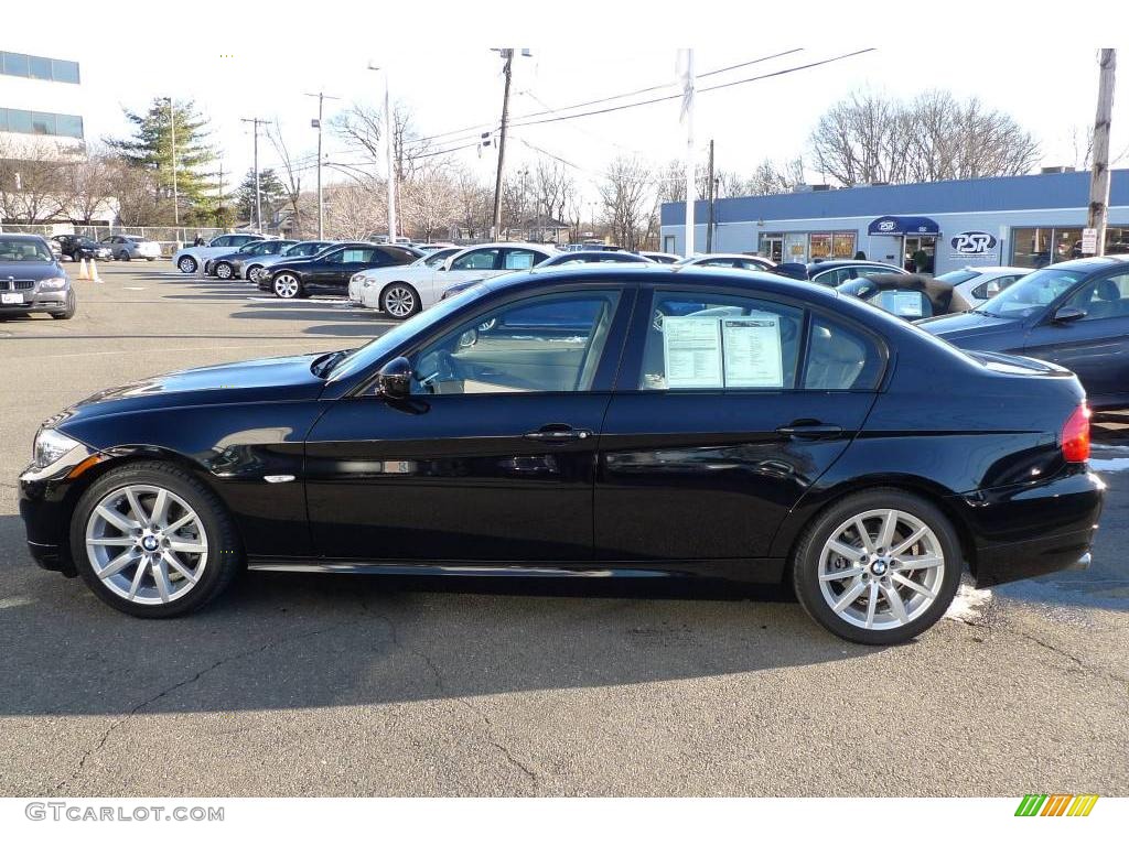 2009 3 Series 328i Sedan - Jet Black / Oyster Dakota Leather photo #6