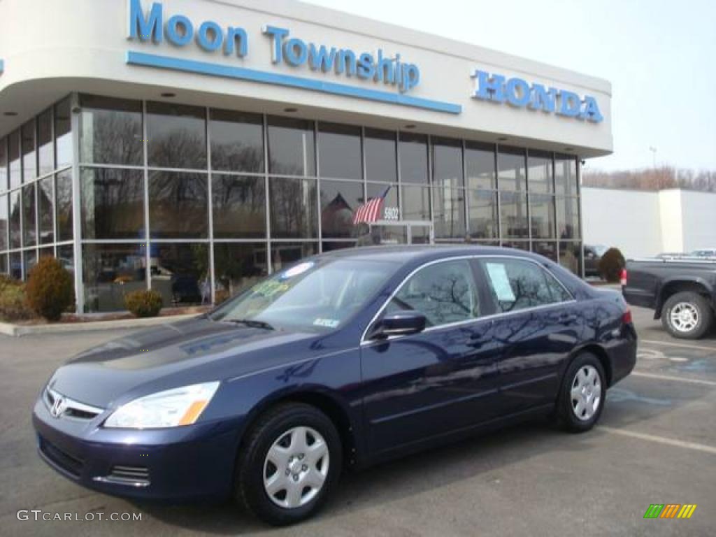 2007 Accord LX Sedan - Royal Blue Pearl / Gray photo #1