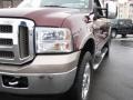 2007 Dark Toreador Red Metallic Ford F250 Super Duty King Ranch Crew Cab 4x4  photo #3