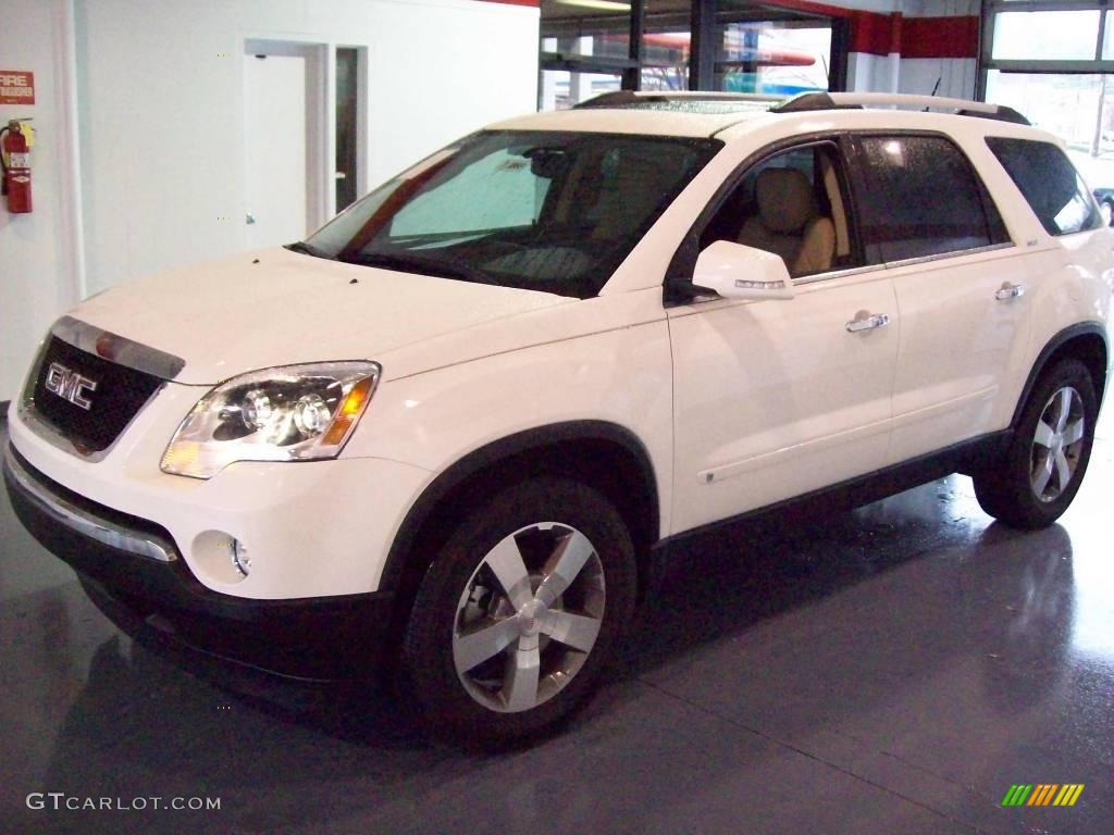 2010 Acadia SLT - Summit White / Cashmere photo #3