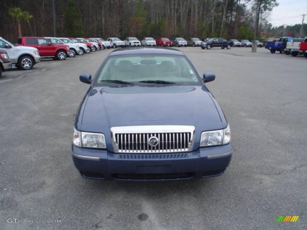2009 Grand Marquis LS - Norsea Blue Metallic / Light Camel photo #2