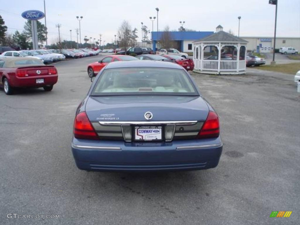 2009 Grand Marquis LS - Norsea Blue Metallic / Light Camel photo #6