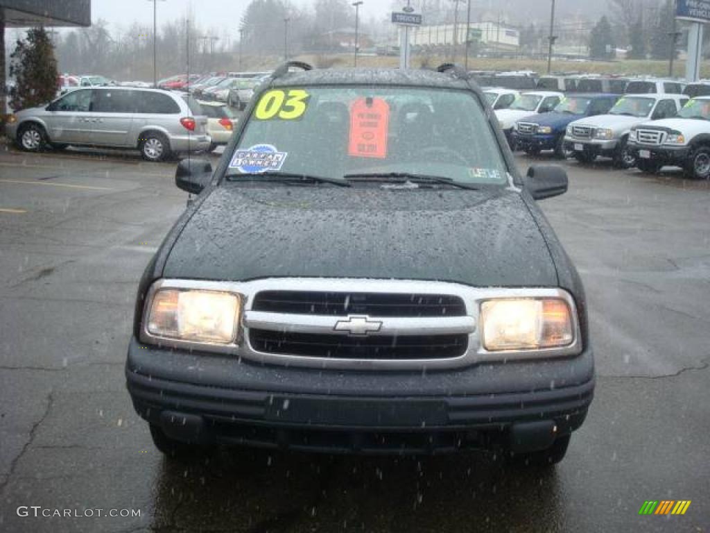 2003 Tracker 4WD Hard Top - Dark Green Metallic / Medium Gray photo #10