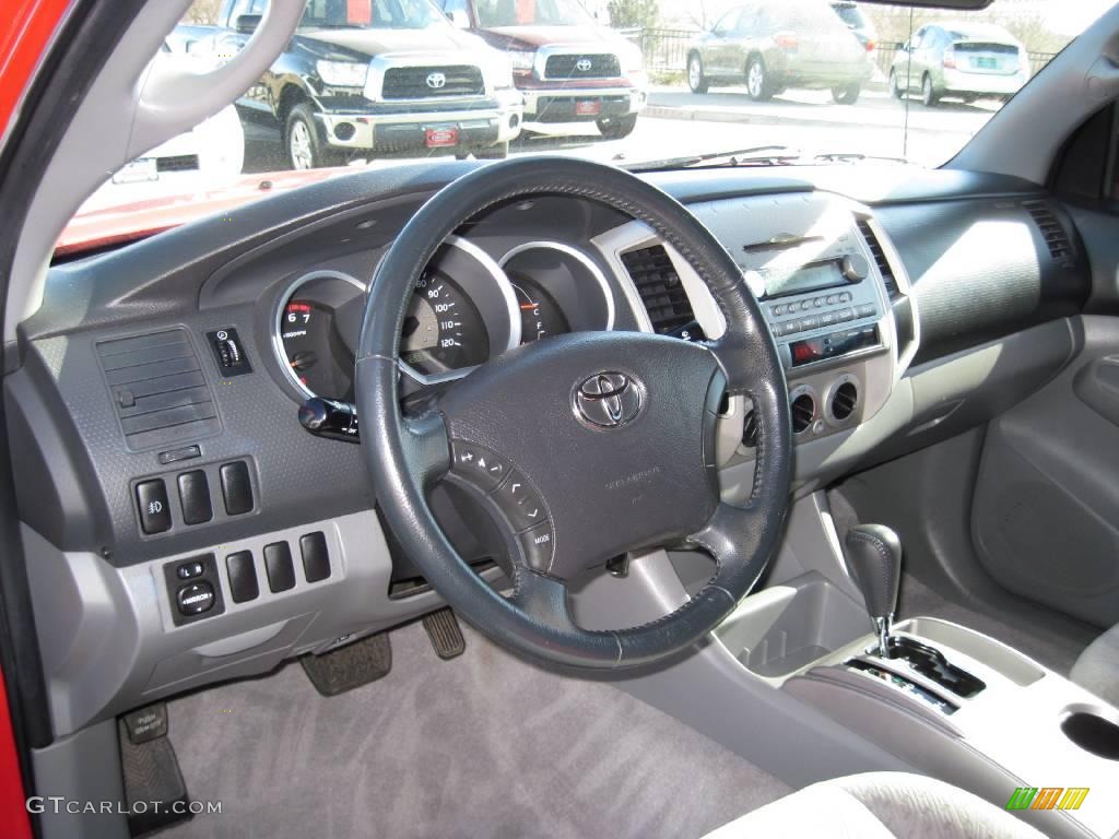 2008 Tacoma V6 Double Cab 4x4 - Radiant Red / Graphite Gray photo #14