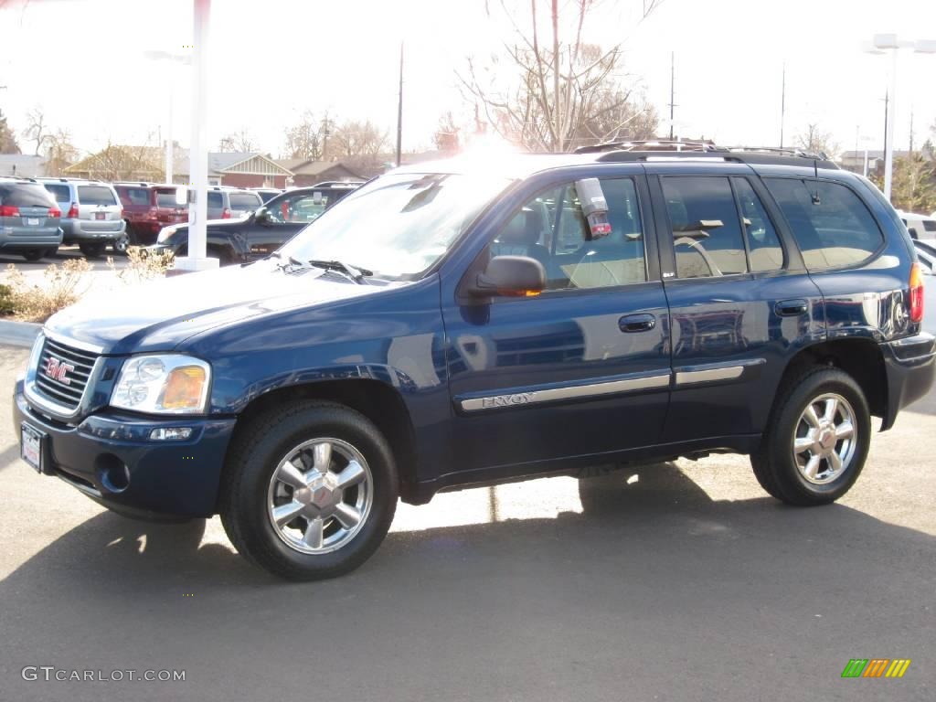 2002 Envoy SLT 4x4 - Indigo Blue Metallic / Medium Pewter photo #5