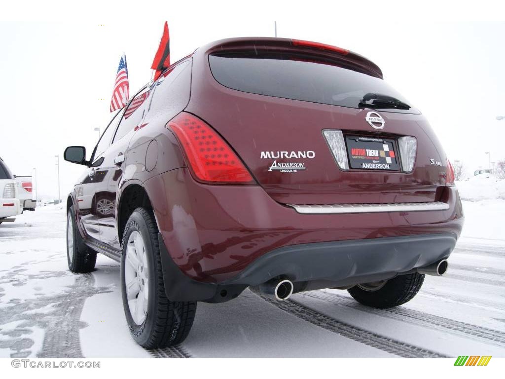 2006 Murano S AWD - Merlot Pearl / Cafe Latte photo #9