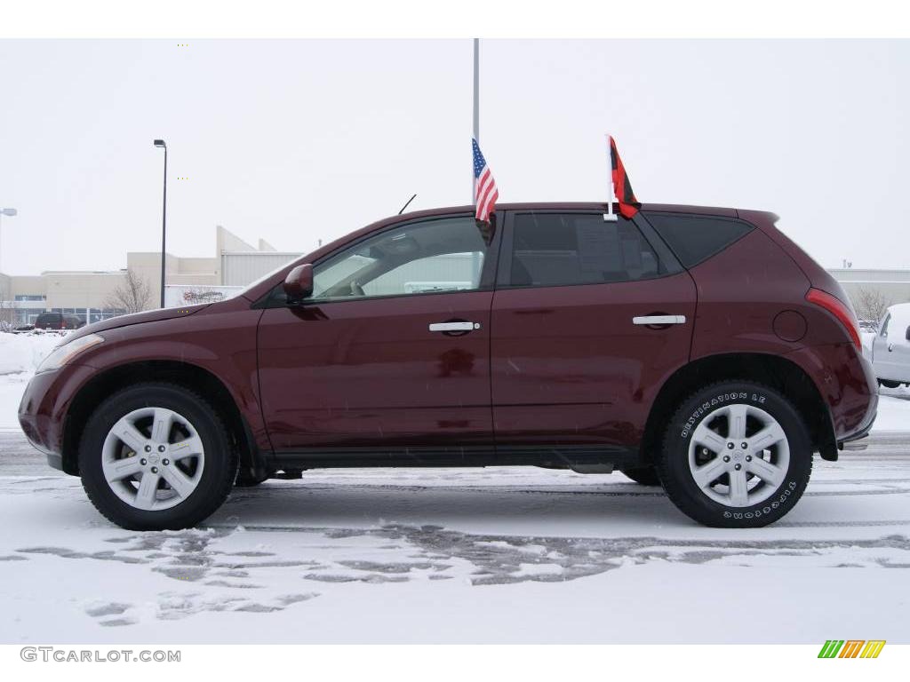 2006 Murano S AWD - Merlot Pearl / Cafe Latte photo #11