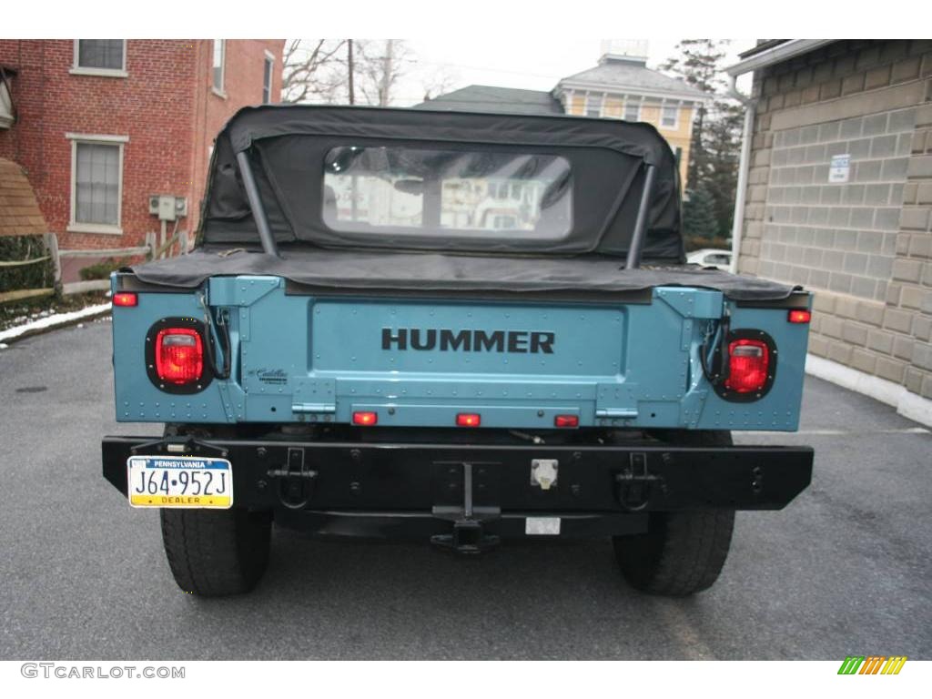 2001 H1 Soft Top - Ocean Blue Metallic / Cloud Gray photo #5