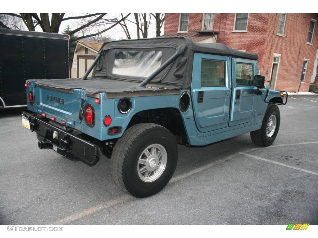 2001 H1 Soft Top - Ocean Blue Metallic / Cloud Gray photo #6