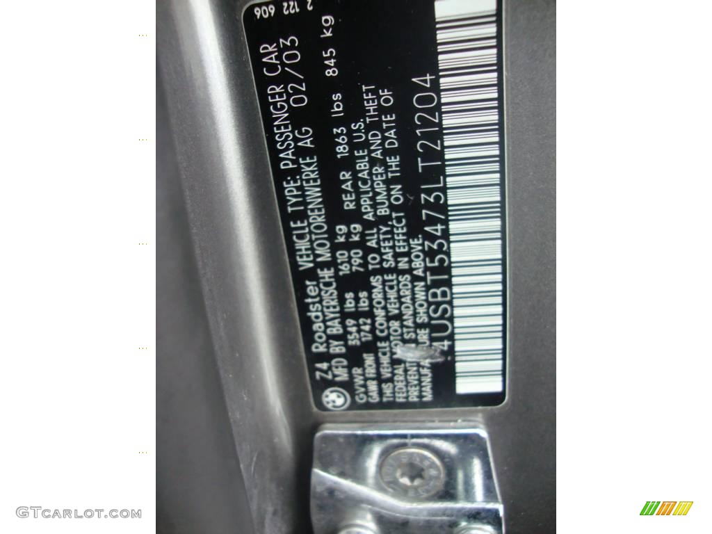 2003 Z4 3.0i Roadster - Sterling Grey Metallic / Black photo #40