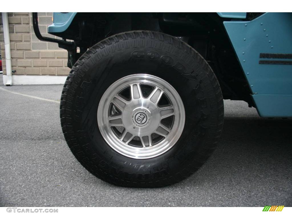 2001 H1 Soft Top - Ocean Blue Metallic / Cloud Gray photo #11