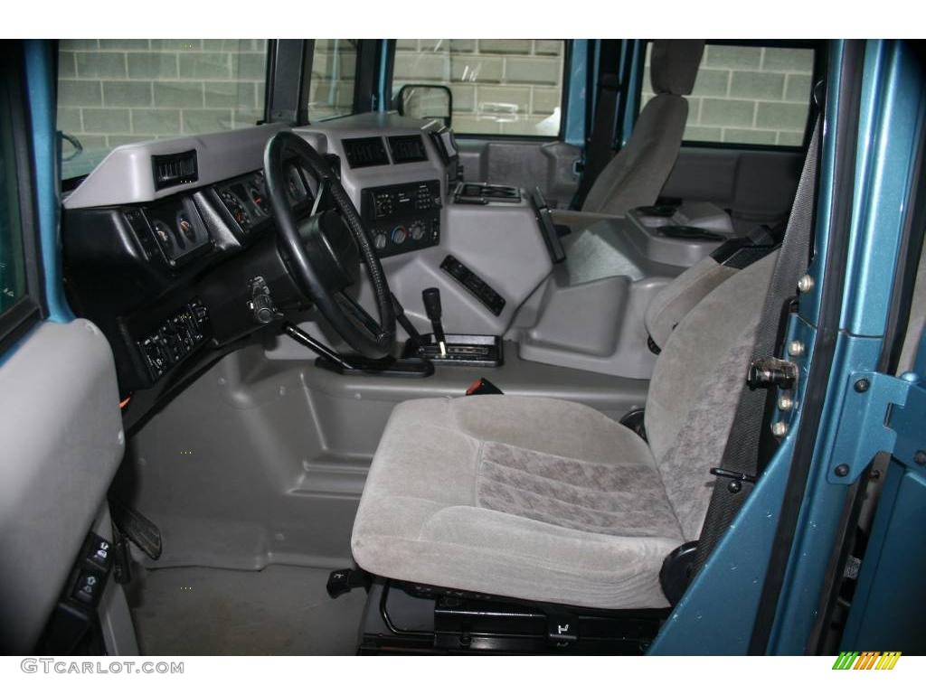 2001 H1 Soft Top - Ocean Blue Metallic / Cloud Gray photo #16