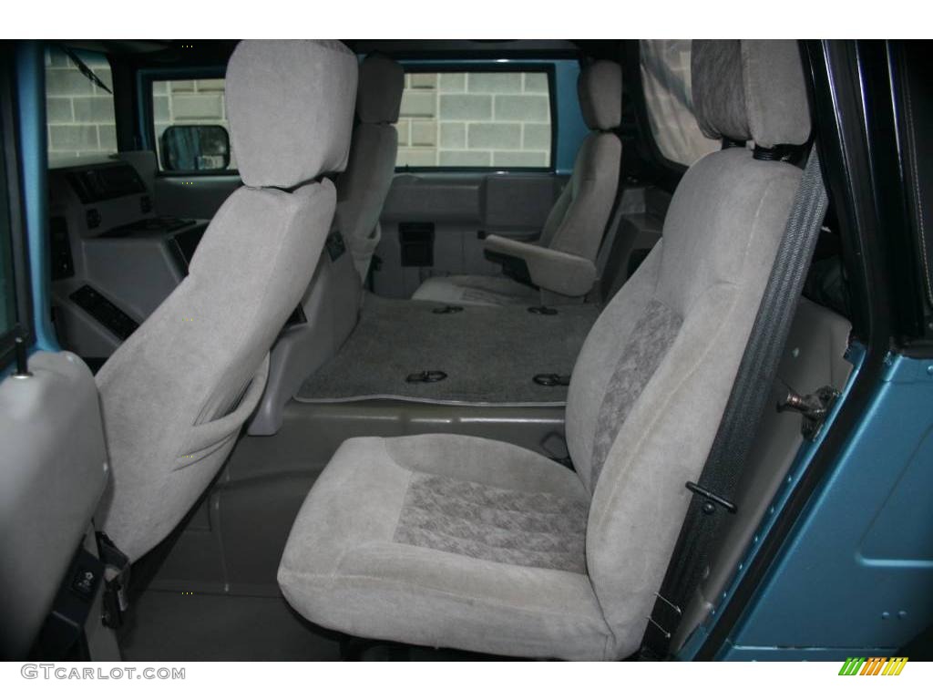 2001 H1 Soft Top - Ocean Blue Metallic / Cloud Gray photo #17