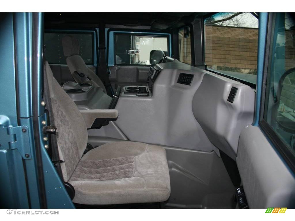 2001 H1 Soft Top - Ocean Blue Metallic / Cloud Gray photo #18