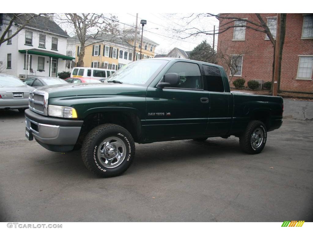 1999 Ram 1500 ST Extended Cab 4x4 - Forest Green Pearl / Mist Gray photo #1