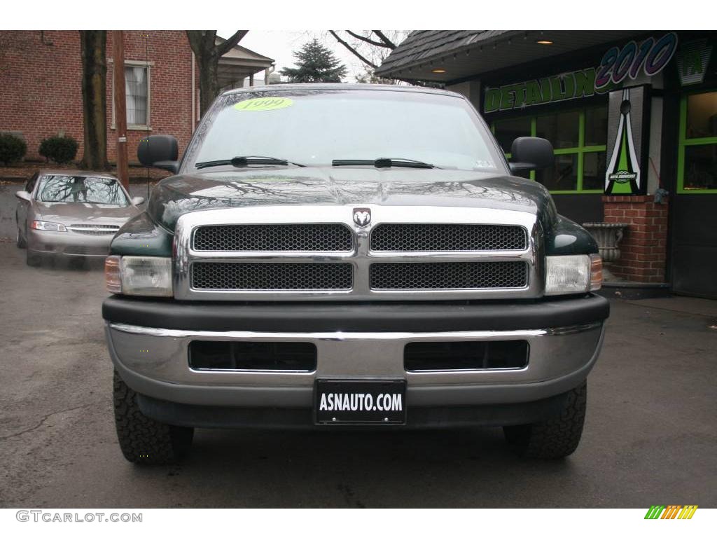 1999 Ram 1500 ST Extended Cab 4x4 - Forest Green Pearl / Mist Gray photo #2