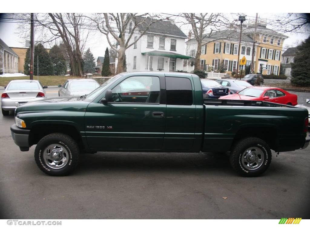 1999 Ram 1500 ST Extended Cab 4x4 - Forest Green Pearl / Mist Gray photo #3