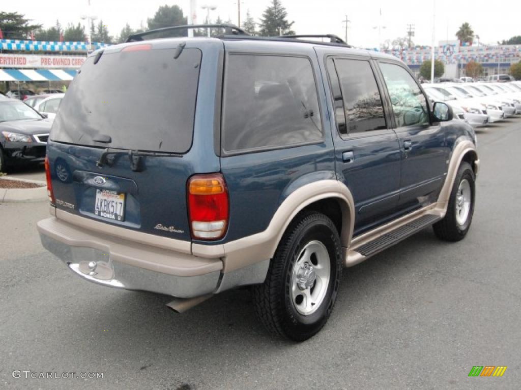 2000 Explorer Eddie Bauer 4x4 - Medium Wedgewood Blue Metallic / Medium Prairie Tan photo #3