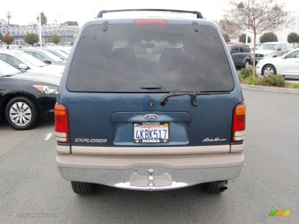 2000 Explorer Eddie Bauer 4x4 - Medium Wedgewood Blue Metallic / Medium Prairie Tan photo #4