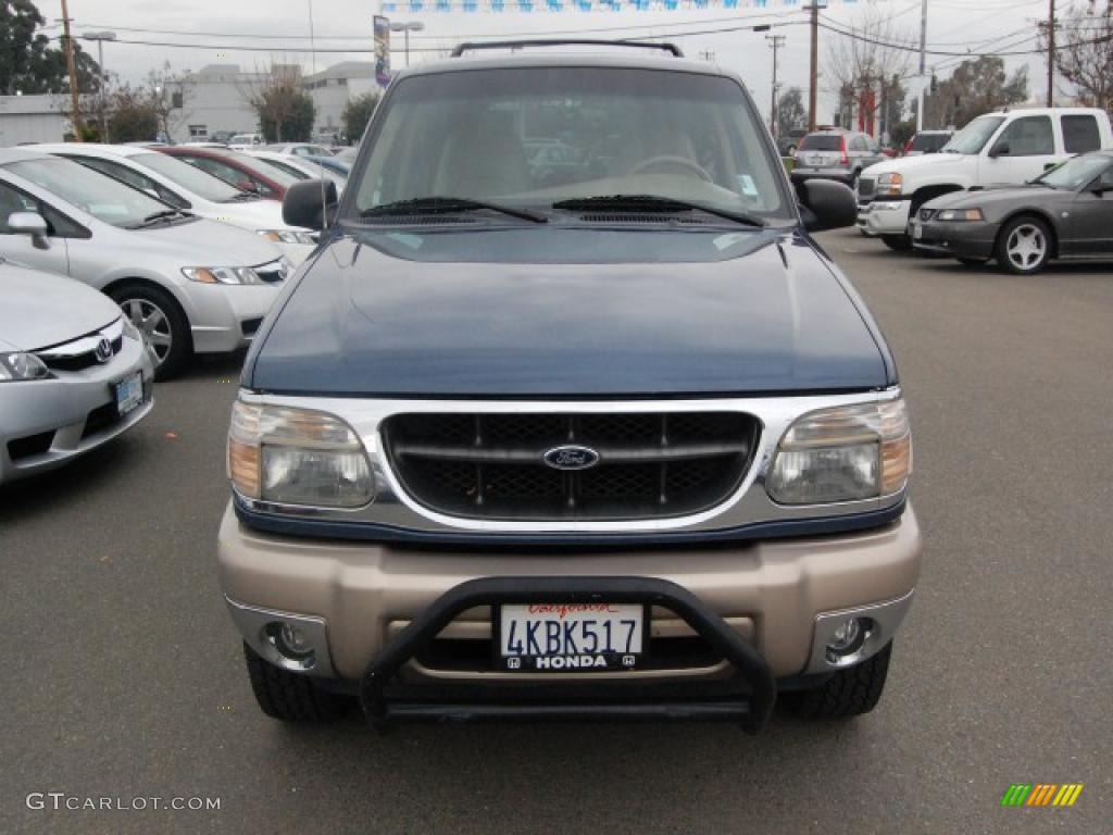 2000 Explorer Eddie Bauer 4x4 - Medium Wedgewood Blue Metallic / Medium Prairie Tan photo #8