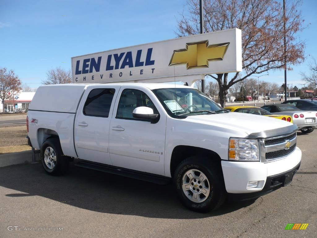 2007 Silverado 1500 LTZ Crew Cab 4x4 - Summit White / Light Titanium/Dark Titanium Gray photo #1