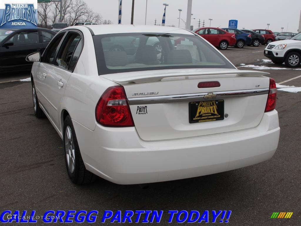 2007 Malibu LT Sedan - White / Cashmere Beige photo #2