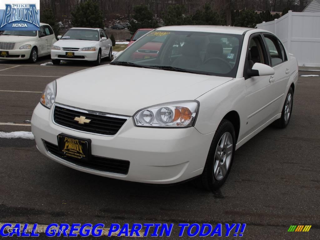 2007 Malibu LT Sedan - White / Cashmere Beige photo #3