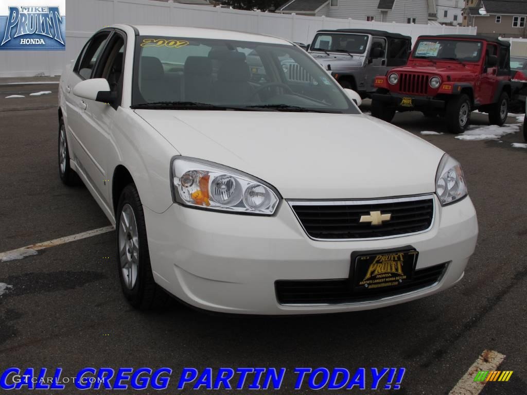 2007 Malibu LT Sedan - White / Cashmere Beige photo #5