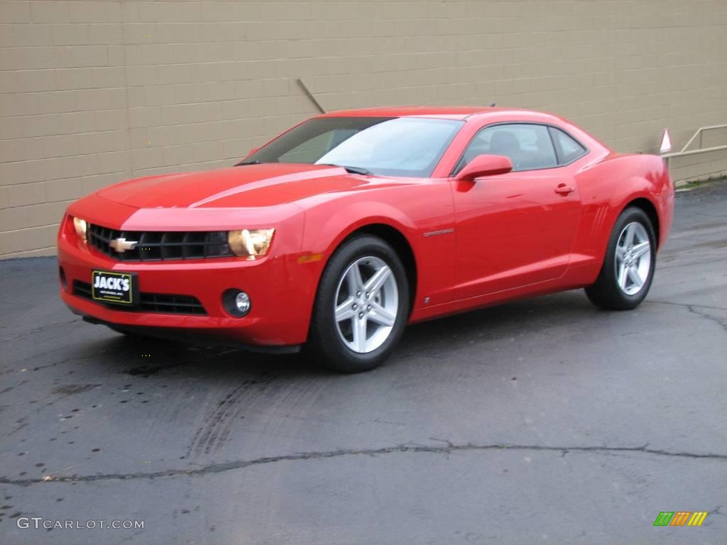 2010 Camaro LT Coupe - Victory Red / Gray photo #2