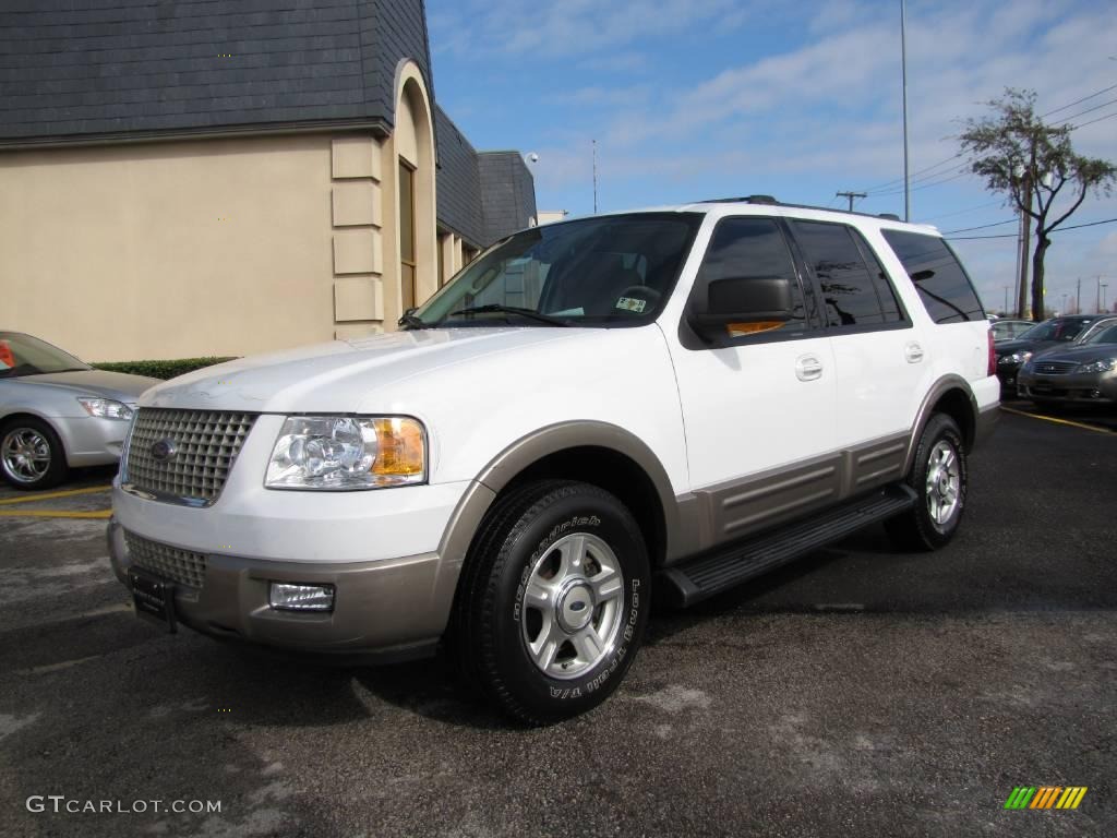2003 Expedition Eddie Bauer - Oxford White / Medium Parchment photo #3