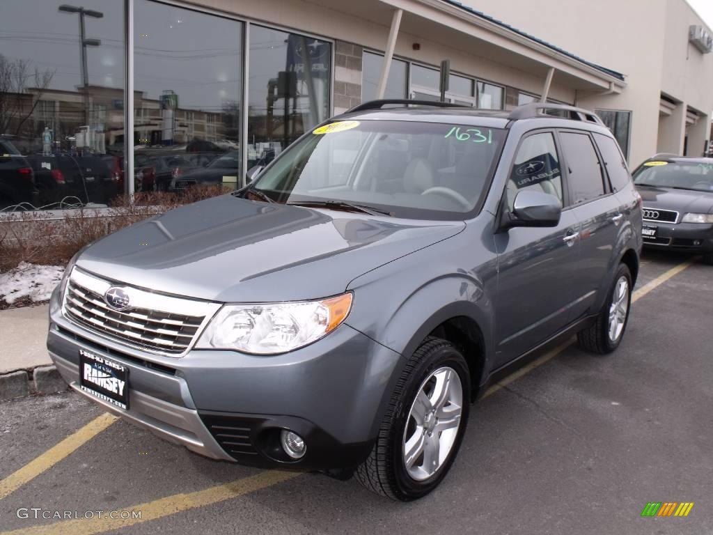 2009 Forester 2.5 X Limited - Steel Silver Metallic / Platinum photo #1