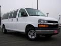 Summit White - Express LS 3500 Extended Passenger Van Photo No. 1