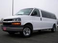Summit White - Express LS 3500 Extended Passenger Van Photo No. 4
