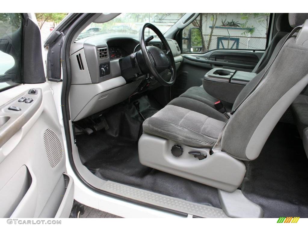 2003 F250 Super Duty XLT SuperCab 4x4 - Oxford White / Medium Flint Grey photo #23