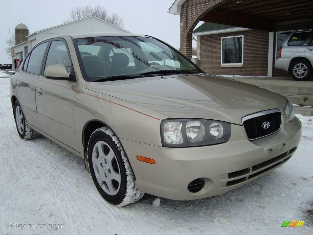 2001 Elantra GLS - Champagne / Beige photo #2