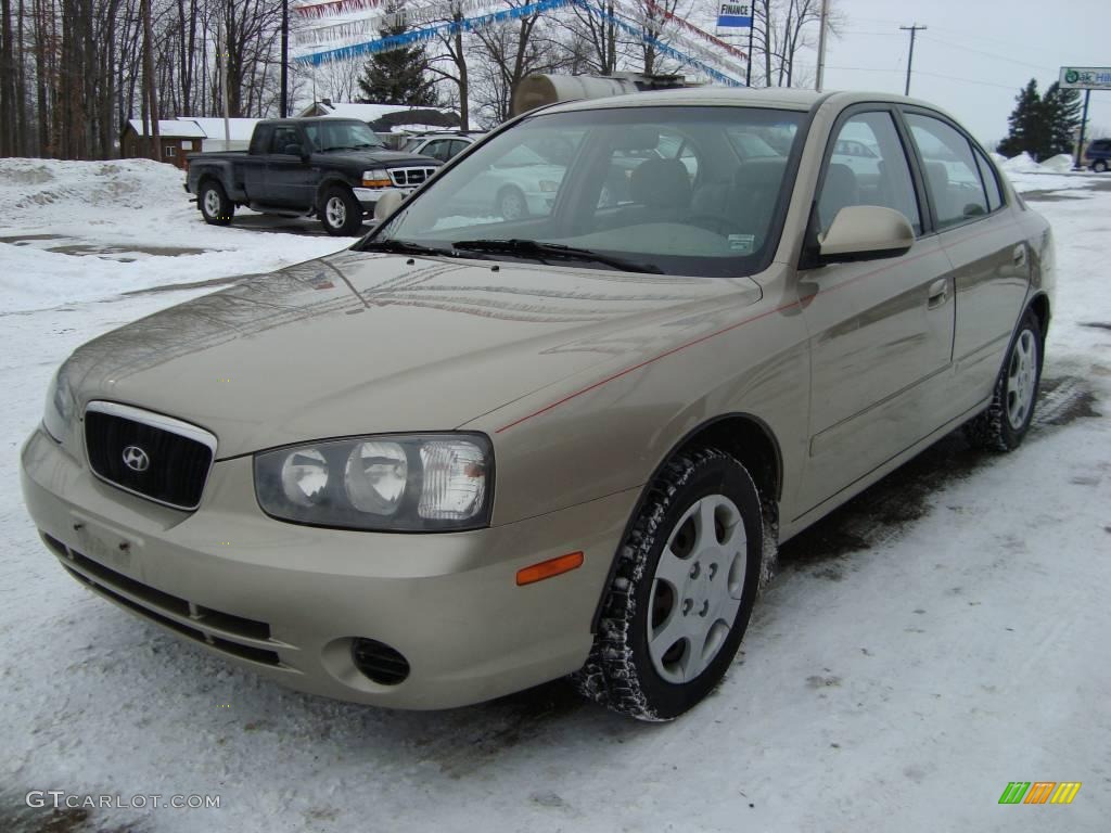2001 Elantra GLS - Champagne / Beige photo #7