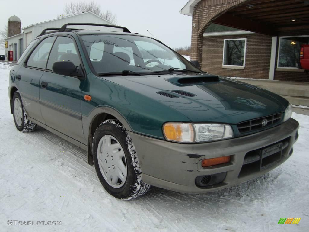 1999 Impreza Outback Sport - Acadia Green Pearl Metallic / Gray photo #2