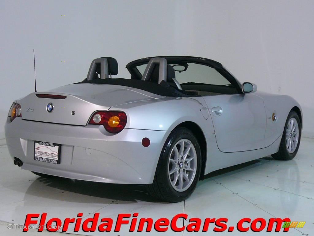 2003 Z4 2.5i Roadster - Titanium Silver Metallic / Black photo #2
