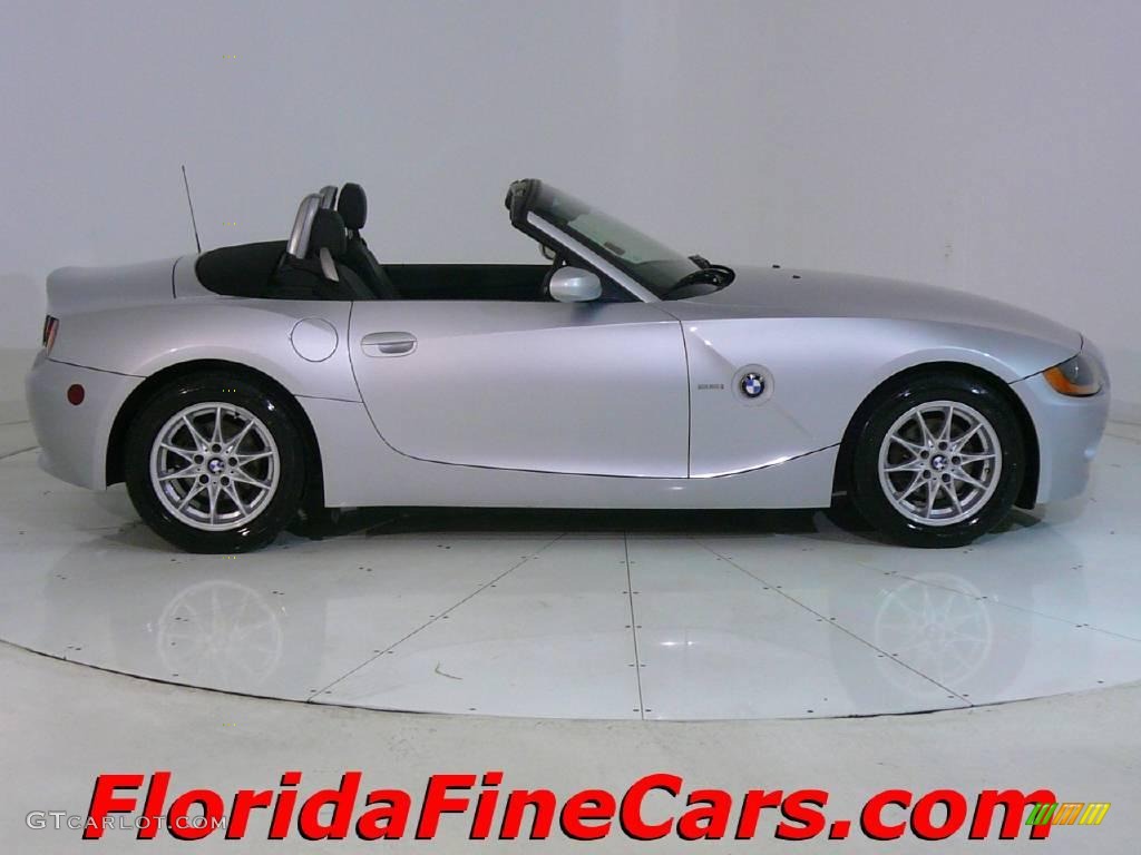 2003 Z4 2.5i Roadster - Titanium Silver Metallic / Black photo #4