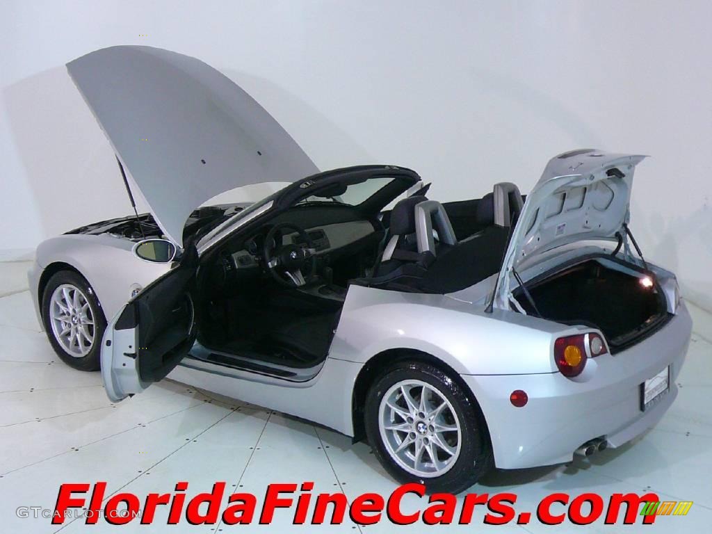 2003 Z4 2.5i Roadster - Titanium Silver Metallic / Black photo #7