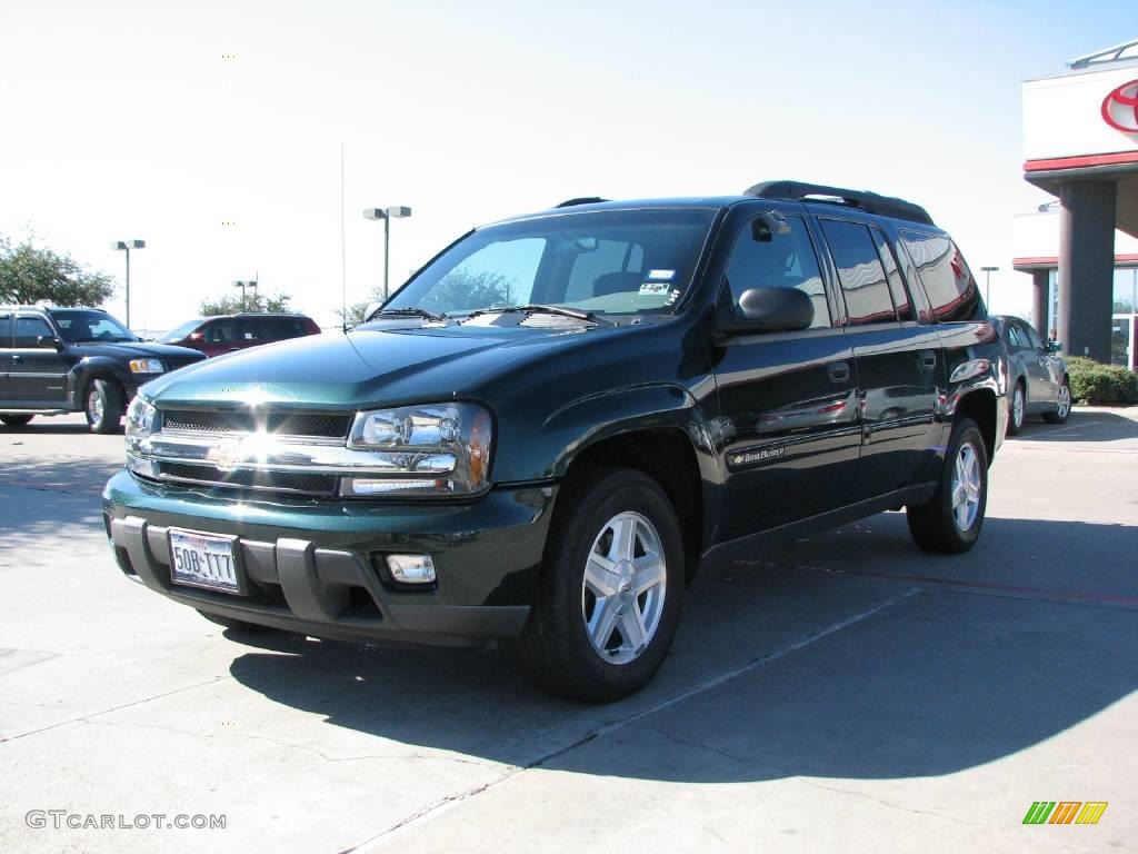 2003 TrailBlazer EXT LT - Dark Green Metallic / Medium Pewter photo #3