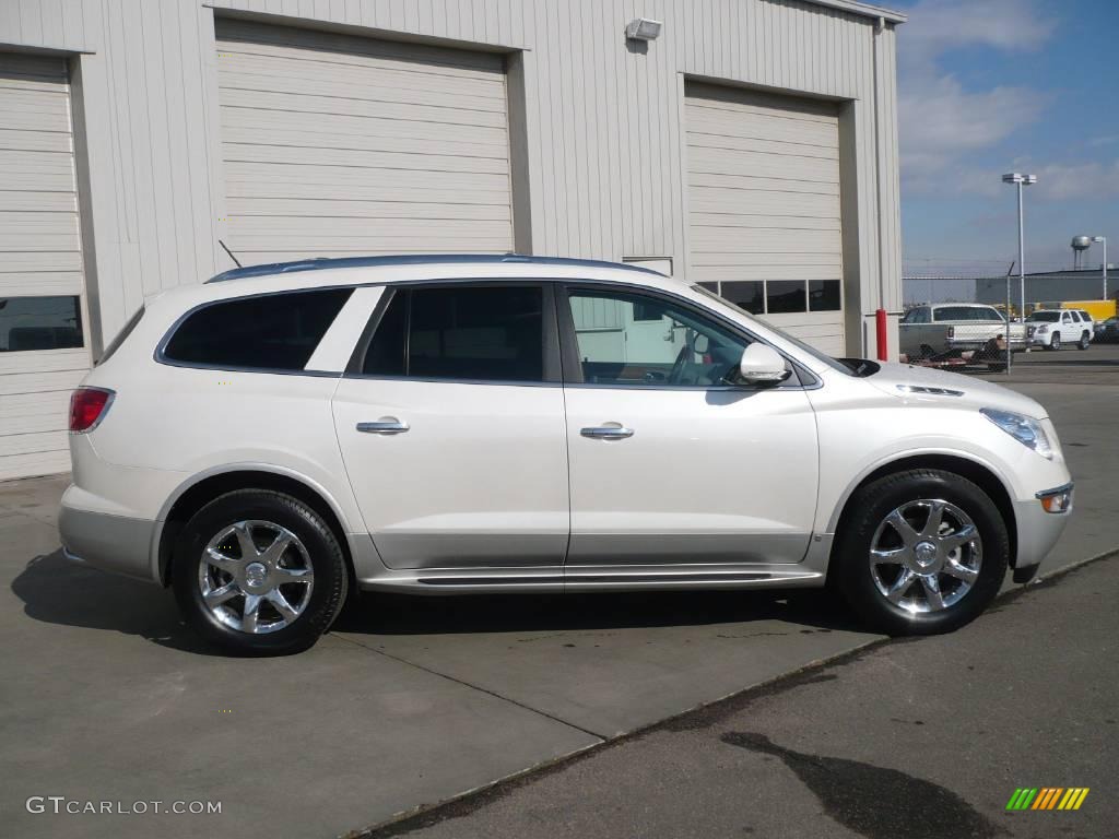 2009 Enclave CXL AWD - White Opal / Dark Titanium/Titanium photo #6