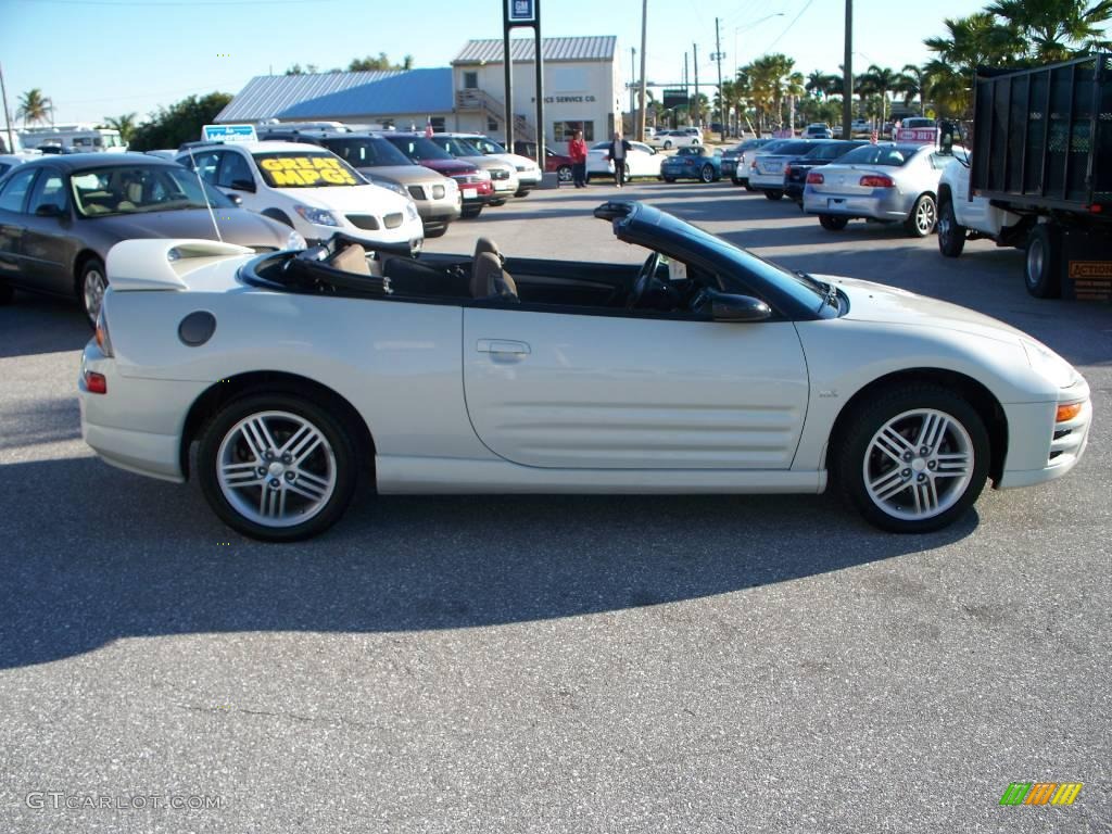 2003 Eclipse Spyder GT - Dover White Pearl / Sand Blast photo #4